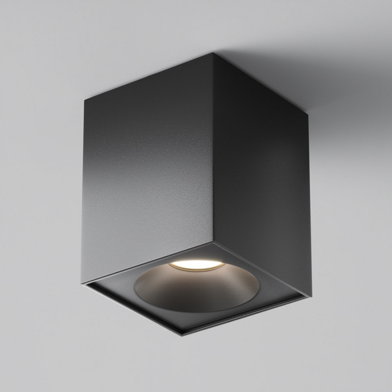Lampa spot do łazienki Zoom GU10 czarna Maytoni | Downlight IP65