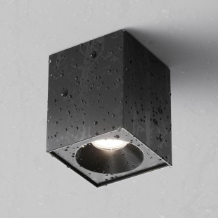 Lampa spot do łazienki Zoom GU10 czarna Maytoni | Downlight IP65