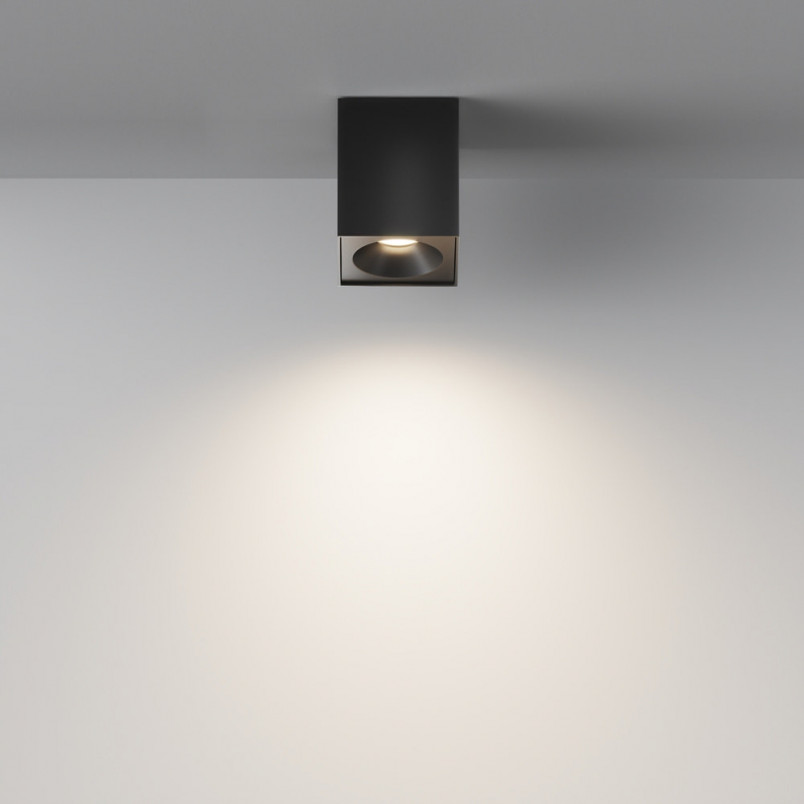 Lampa spot do łazienki Zoom GU10 czarna Maytoni | Downlight IP65