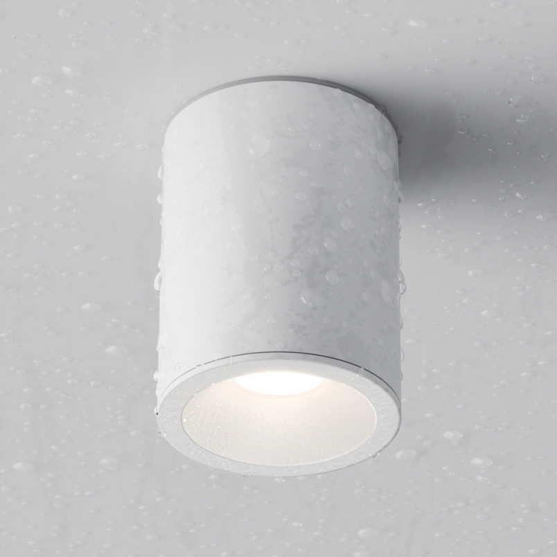 Lampa spot tuba biała Maytoni Zoom GU10 | Downlight łazienkowy