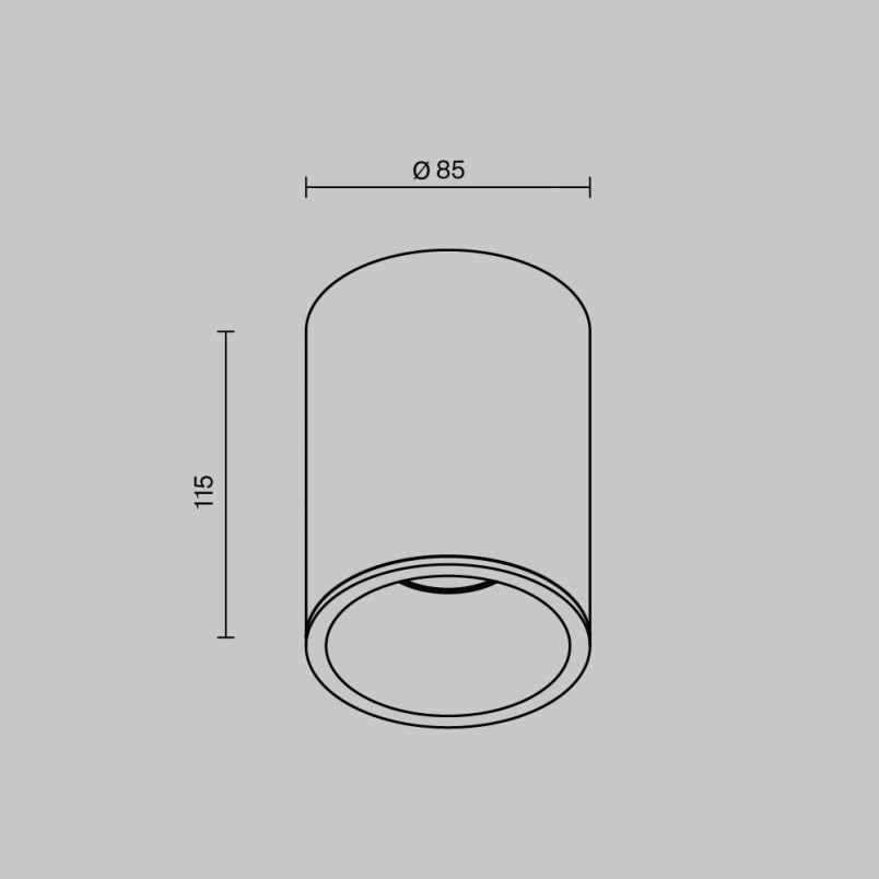 Lampa spot tuba biała Maytoni Zoom GU10 | Downlight łazienkowy