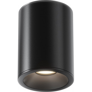 Lampa spot tuba Maytoni Zoom GU10 czarna | Downlight do łazienki