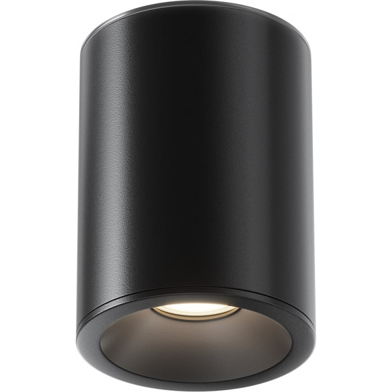 Lampa spot tuba Maytoni Zoom GU10 czarna | Downlight do łazienki