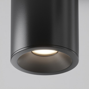 Lampa spot tuba Maytoni Zoom GU10 czarna | Downlight do łazienki