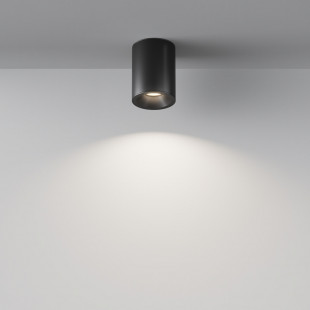 Lampa spot tuba Maytoni Zoom GU10 czarna | Downlight do łazienki