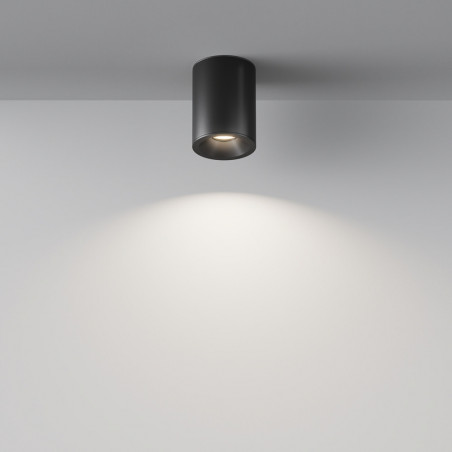 Lampa spot tuba Maytoni Zoom GU10 czarna | Downlight do łazienki