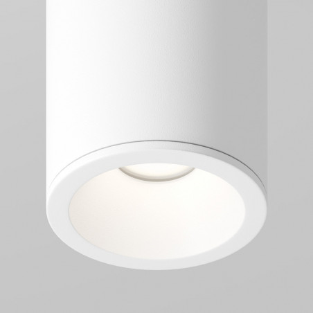 Lampa spot tuba LED Maytoni Zoom GU10 biała | Downlight do łazienki