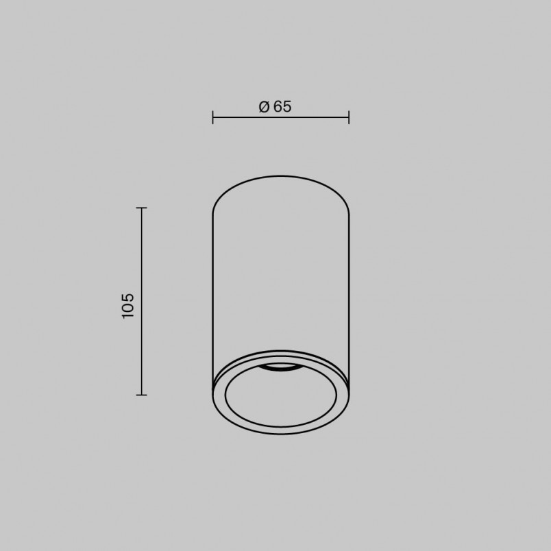 Lampa spot tuba LED Maytoni Zoom GU10 biała | Downlight do łazienki