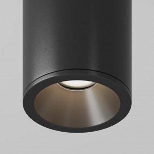 Lampa spot tuba czarna Maytoni Zoom GU10 | Downlight do łazienki