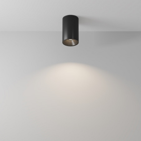 Lampa spot tuba czarna Maytoni Zoom GU10 | Downlight do łazienki