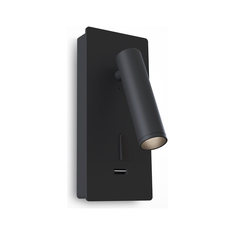 Kinkiet LED Mirax Maytoni: Oświetlenie + USB | Czarny