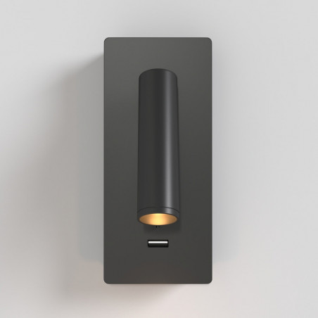 Kinkiet LED Mirax Maytoni: Oświetlenie + USB | Czarny