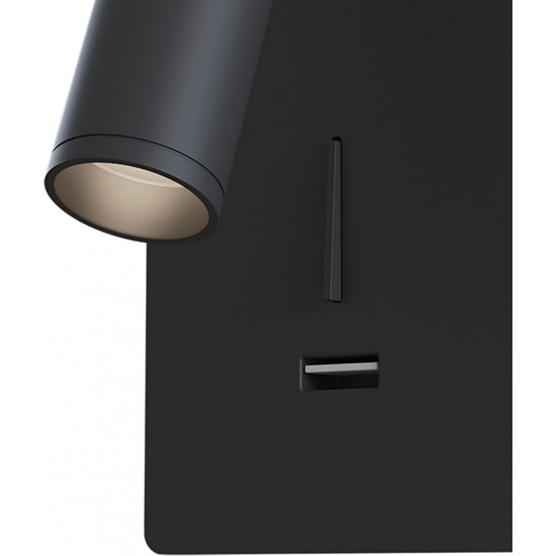 Kinkiet LED Mirax Maytoni: Oświetlenie + USB | Czarny