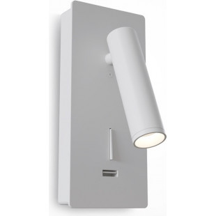 Kinkiet LED Mirax Maytoni z USB - Biały | Oświetlenie