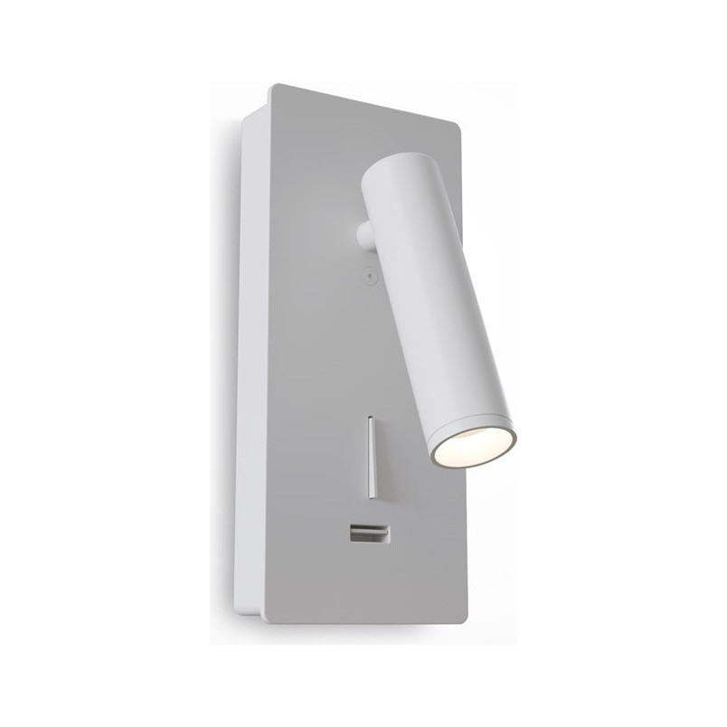 Kinkiet LED Mirax Maytoni z USB - Biały | Oświetlenie