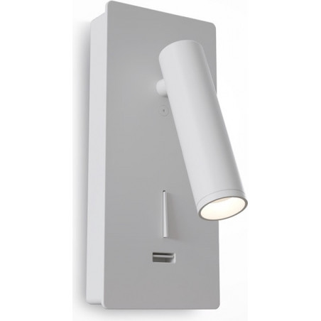 Kinkiet LED Mirax Maytoni z USB - Biały | Oświetlenie