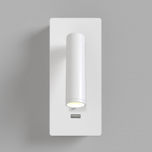 Kinkiet LED Mirax Maytoni z USB - Biały | Oświetlenie
