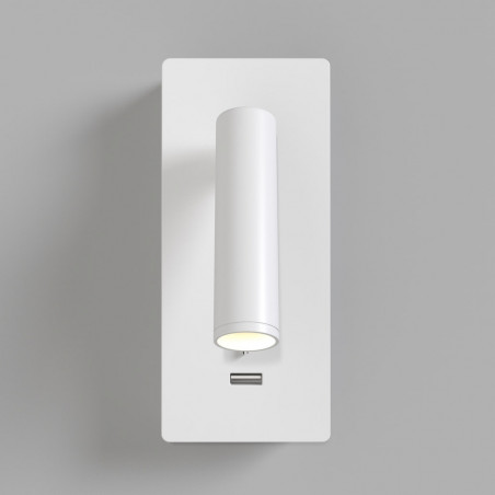 Kinkiet LED Mirax Maytoni z USB - Biały | Oświetlenie