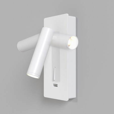 Kinkiet LED Mirax Maytoni z USB - Biały | Oświetlenie