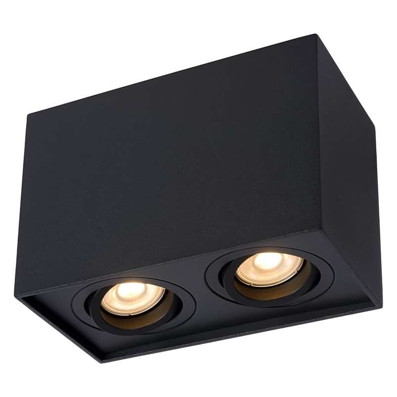Lampa Spot Podwójna Tube Czarna Lucide | Sklep z Lampami