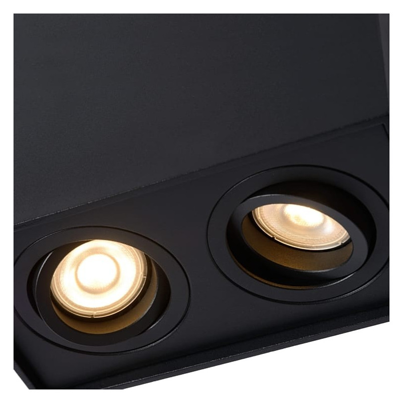 Lampa Spot Podwójna Tube Czarna Lucide | Sklep z Lampami