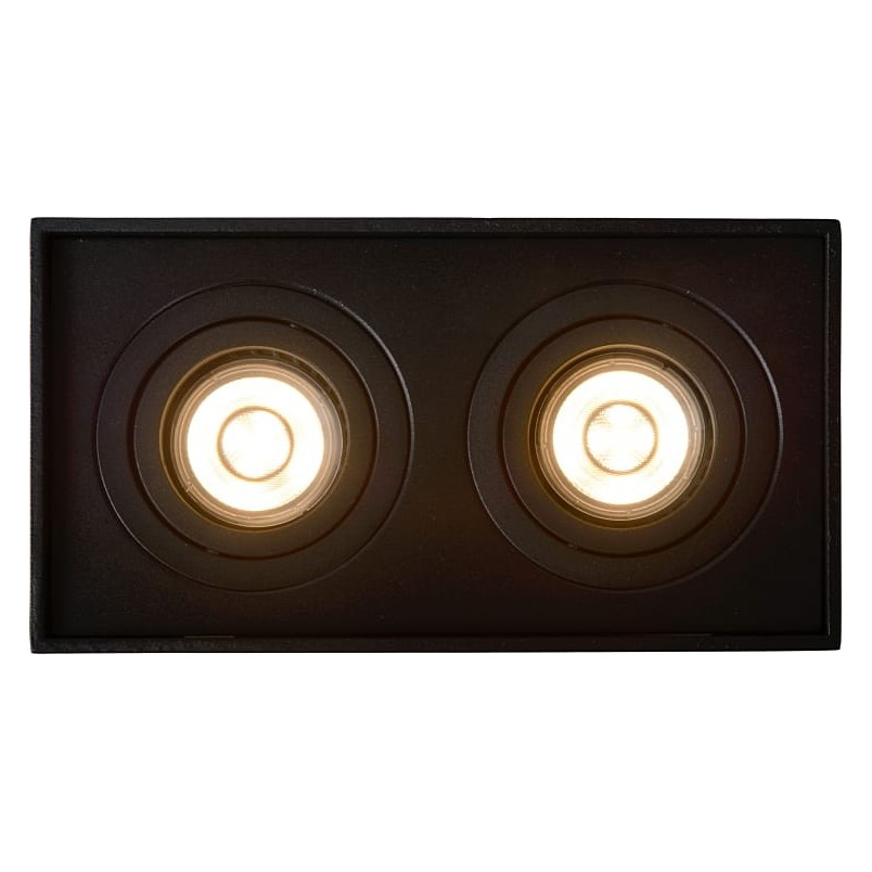 Lampa Spot Podwójna Tube Czarna Lucide | Sklep z Lampami