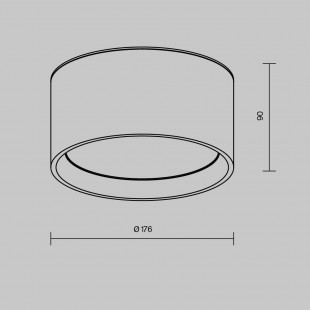 Lampa do łazienki Hydra LED biała Maytoni | Downlight IP44