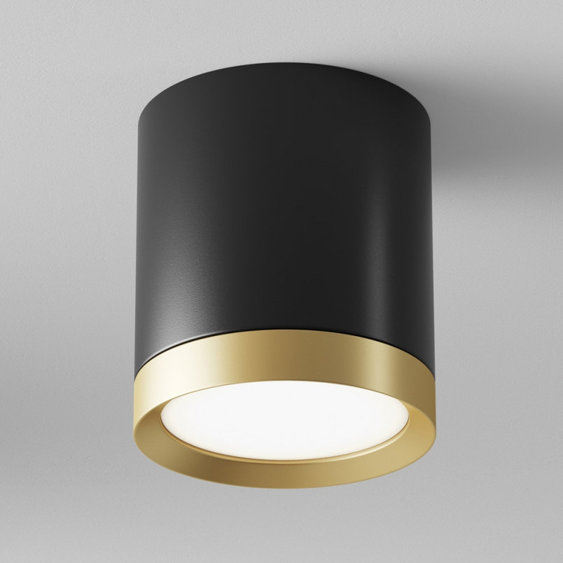 Lampa Hoop Maytoni: Elegancki spot czarno-złoty | Światło z charakterem