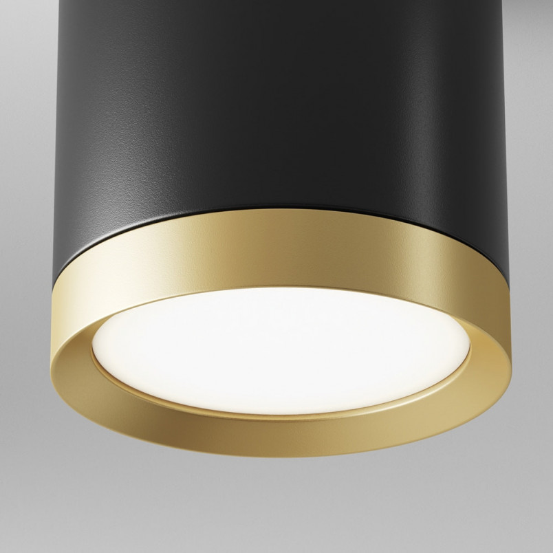 Lampa Hoop Maytoni: Elegancki spot czarno-złoty | Światło z charakterem