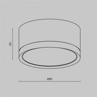 Lampa Hoop Maytoni - Czarno-złota | Nowoczesny design