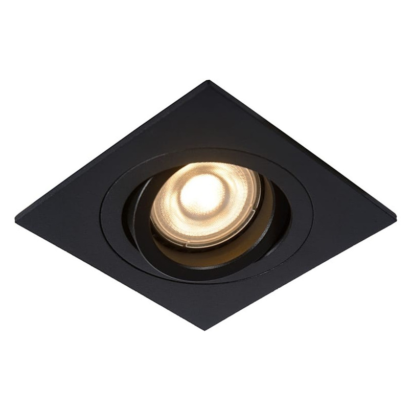 Lampa spot Tube kwadratowa czarna Lucide | Nowoczesne oświetlenie