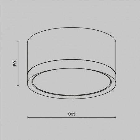 Lampa Hoop Maytoni - Spot okrągły, czarny - Sklep z oświetleniem