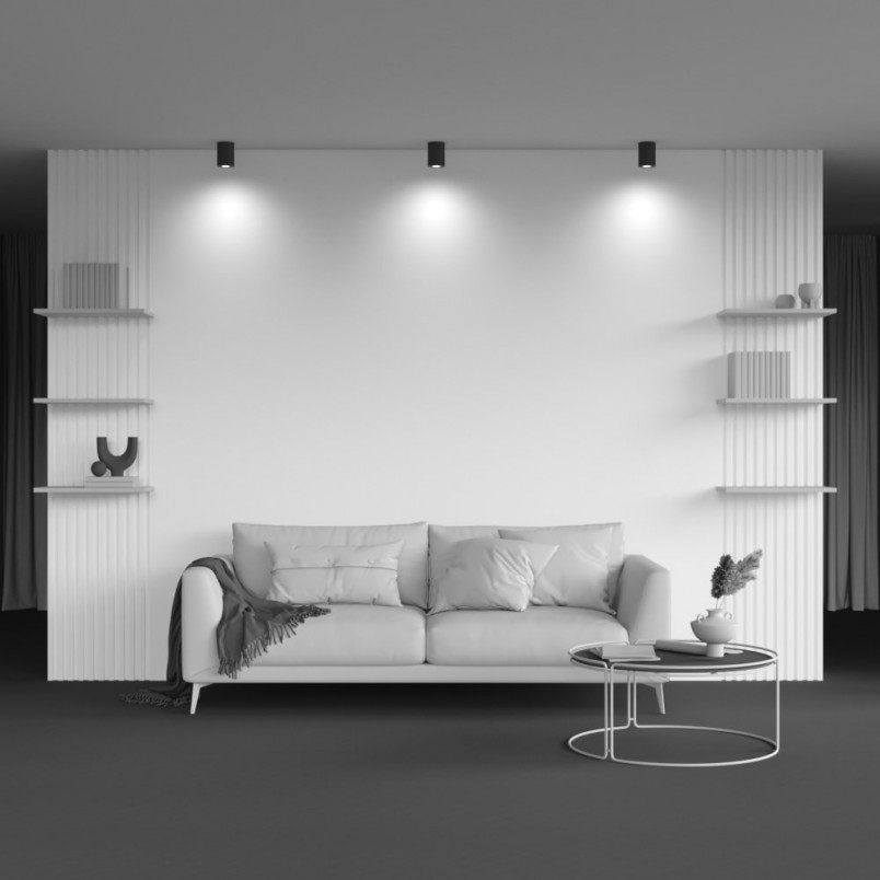 Lampa spot tuba Atom czarna Maytoni | Nowoczesne oświetlenie