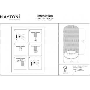 Lampa spot natynkowa Artisan złoty Maytoni | Sklep z oświetleniem