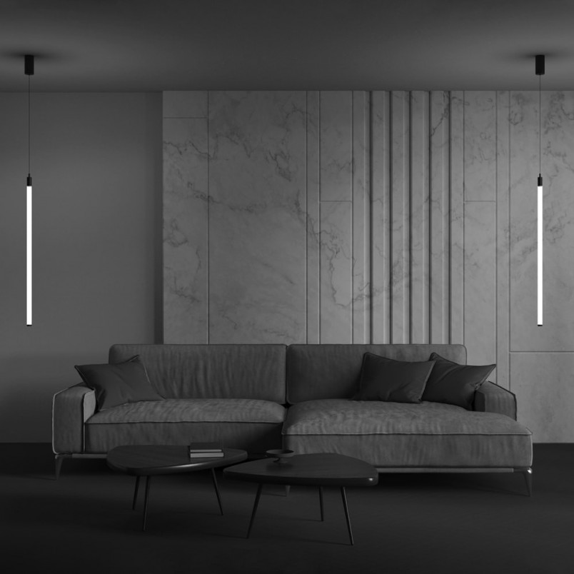 Lampa wisząca Ray LED czarna Maytoni | Nowoczesne oświetlenie