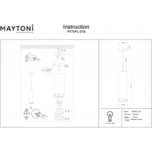 Lampa wisząca Shelby czarna Maytoni - nowoczesny design