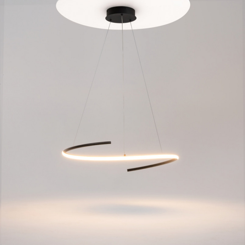 Lampa wisząca Curve LED czarna Maytoni | Nowoczesny design