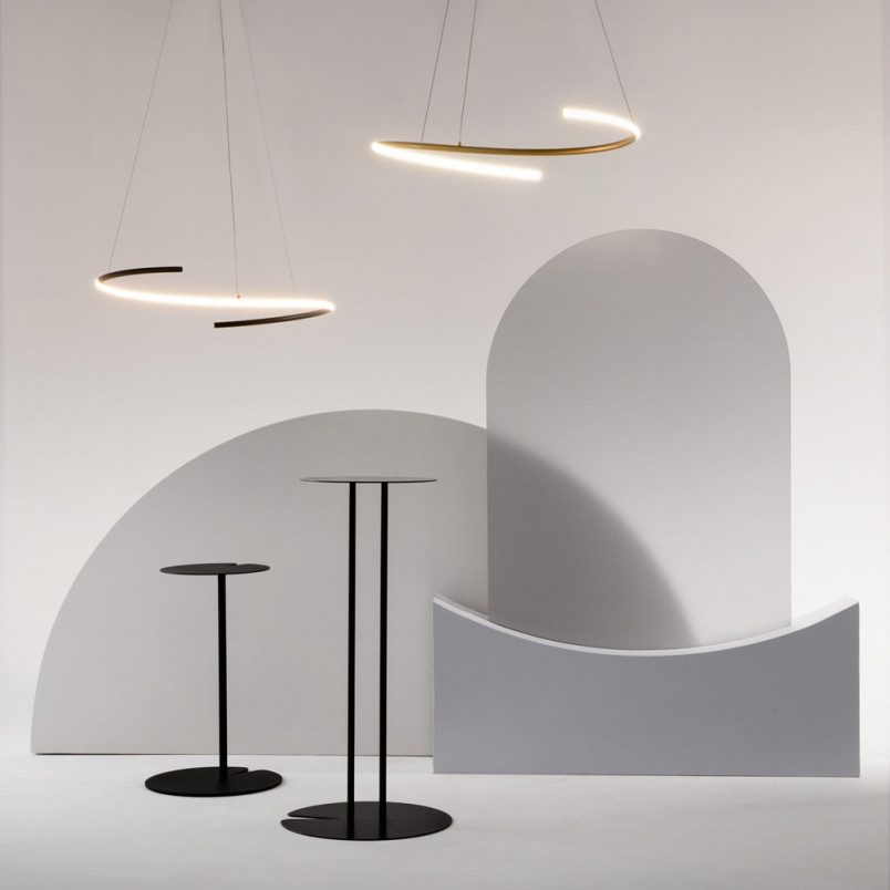 Lampa wisząca Curve LED czarna Maytoni | Nowoczesny design