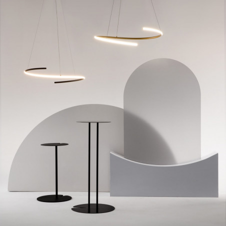Lampa wisząca Curve LED czarna Maytoni | Nowoczesny design