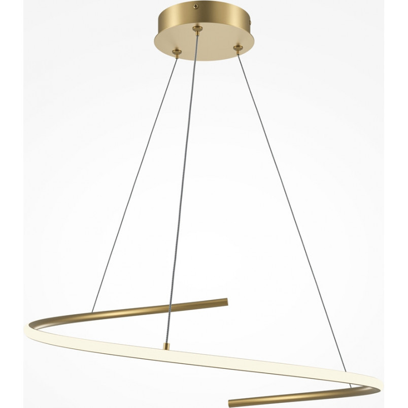 Lampa wisząca Curve LED mosiężna Maytoni | Nowoczesny Design