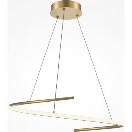Lampa wisząca Curve LED mosiężna Maytoni | Nowoczesny Design