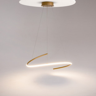 Lampa wisząca Curve LED mosiężna Maytoni | Nowoczesny Design