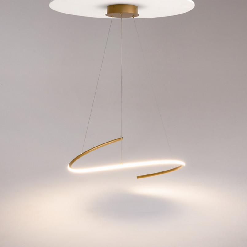Lampa wisząca Curve LED mosiężna Maytoni | Nowoczesny Design