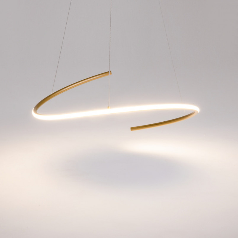 Lampa wisząca Curve LED mosiężna Maytoni | Nowoczesny Design