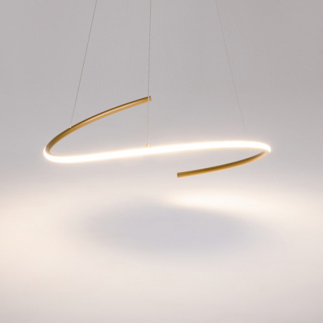 Lampa wisząca Curve LED mosiężna Maytoni | Nowoczesny Design