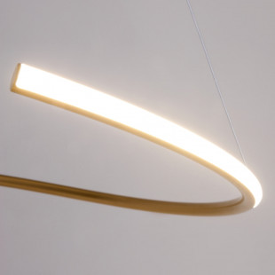 Lampa wisząca Curve LED mosiężna Maytoni | Nowoczesny Design