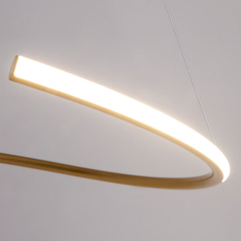 Lampa wisząca Curve LED mosiężna Maytoni | Nowoczesny Design