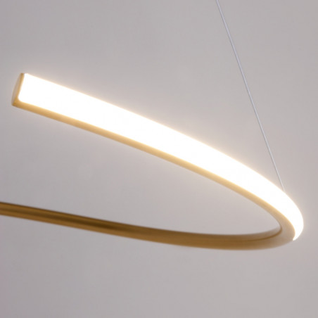 Lampa wisząca Curve LED mosiężna Maytoni | Nowoczesny Design