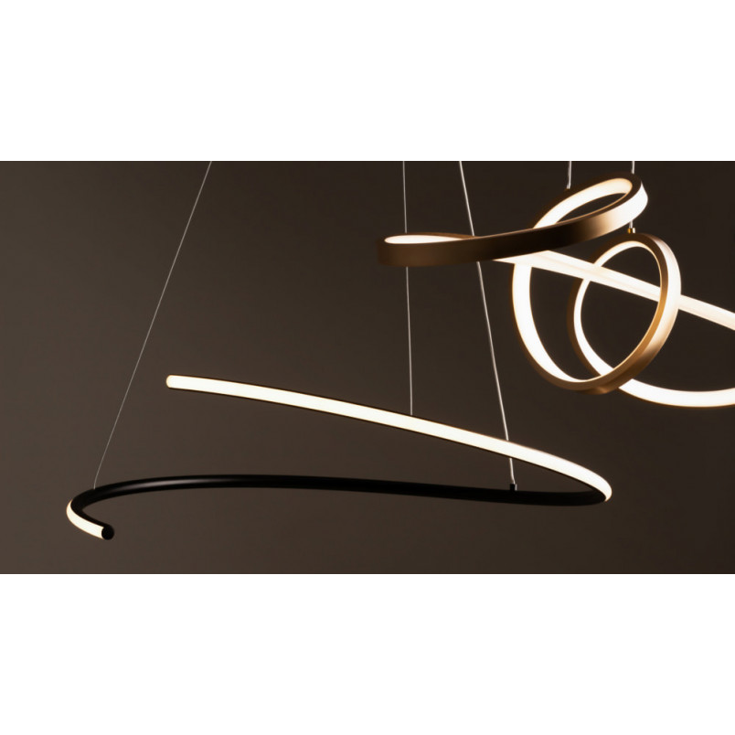 Lampa wisząca Curve LED czarna Maytoni | Nowoczesny design