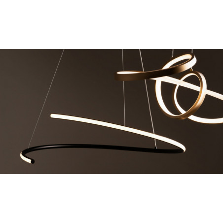 Lampa wisząca Curve LED czarna Maytoni | Nowoczesny design